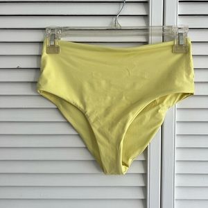 Bromelia Bikini high waist bottom, Lemon Yellow Sz Small - SO SOFT